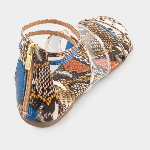 NEW Multi Camel Snake Gladiator Sandal - Picture 4 of 7